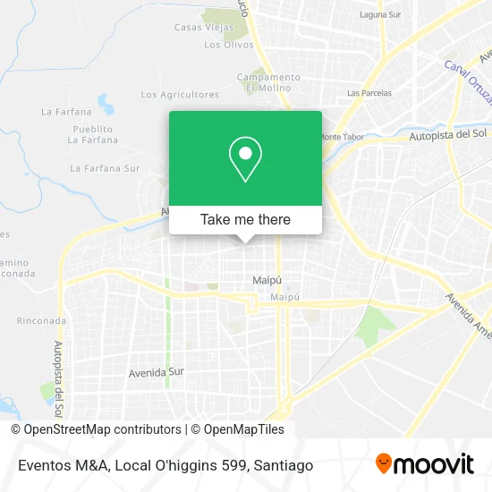 Eventos M&A, Local O'higgins 599 map