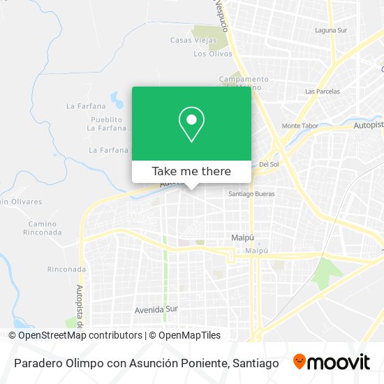 Paradero Olimpo con Asunción Poniente map