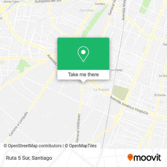 Ruta 5 Sur map