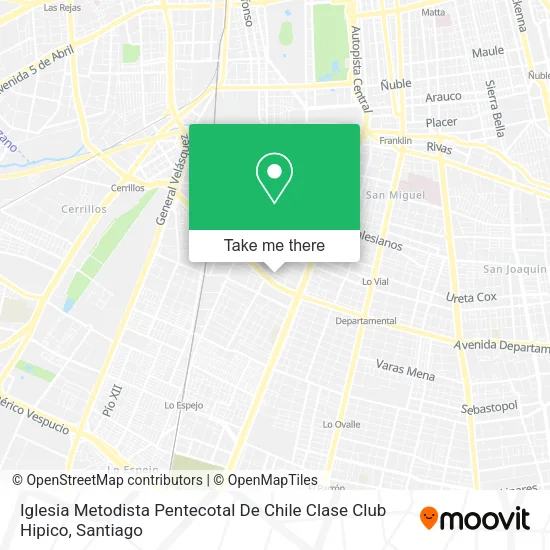 Iglesia Metodista Pentecotal De Chile Clase Club Hipico map