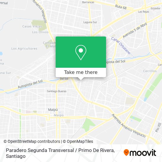 Paradero Segunda Transversal / Primo De Rivera map