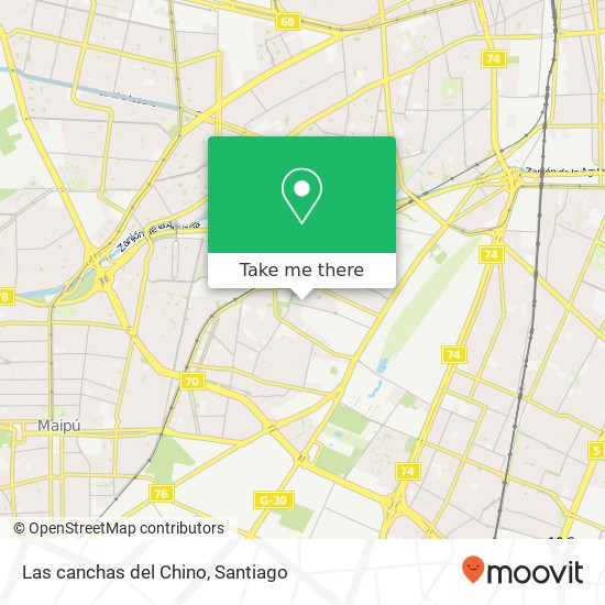 Mapa de Las canchas del Chino