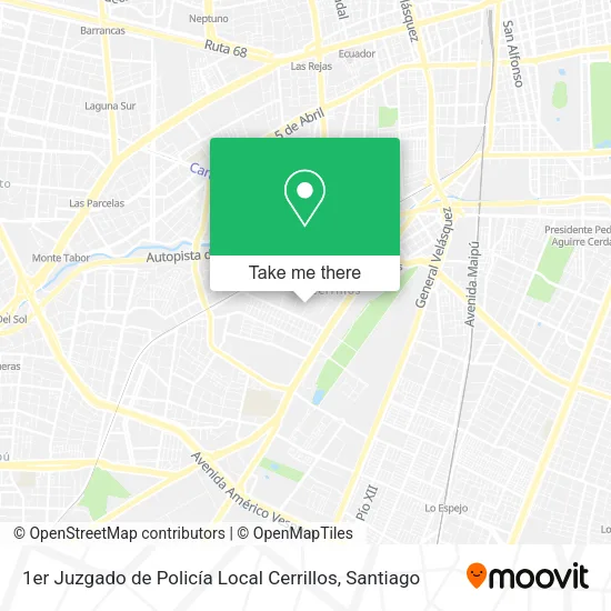 1er Juzgado de Policía Local Cerrillos map