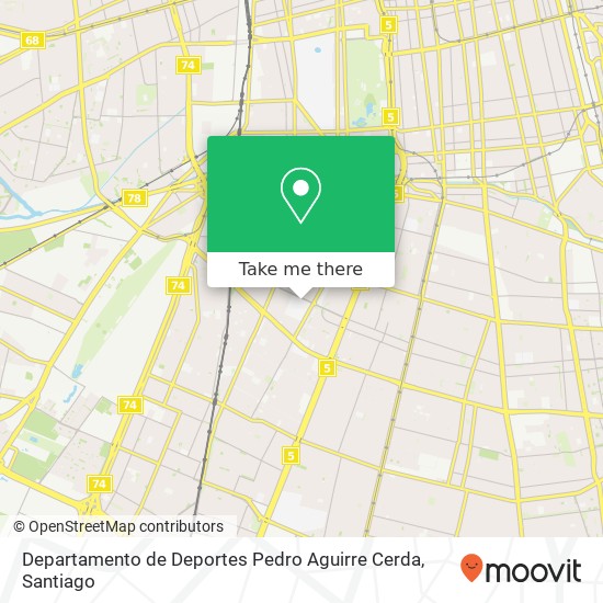 Mapa de Departamento de Deportes Pedro Aguirre Cerda