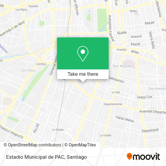 Estadio Municipal de PAC map