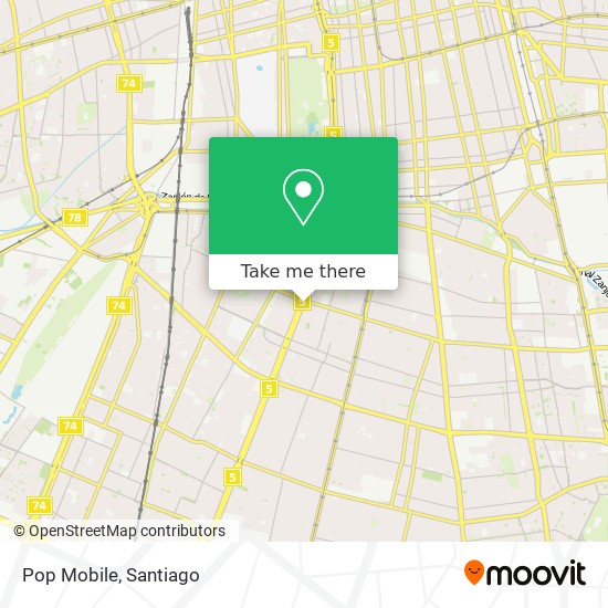 Mapa de Pop Mobile