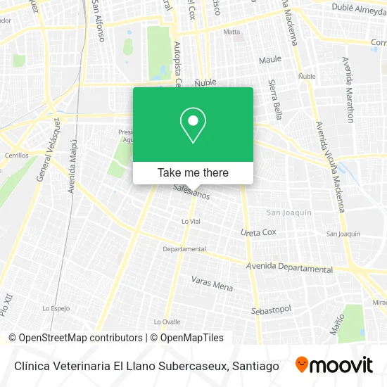 Clínica Veterinaria El Llano Subercaseux map