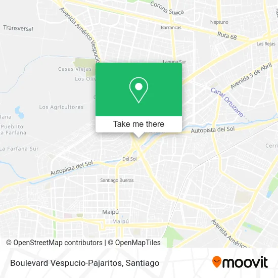 Boulevard Vespucio-Pajaritos map