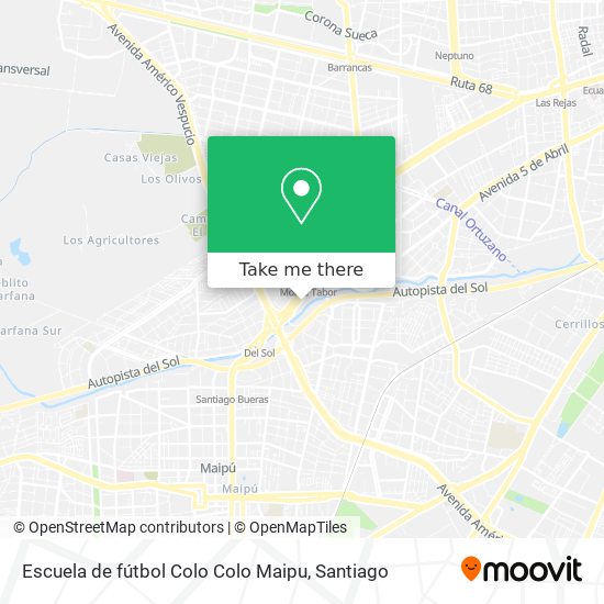 Escuela de fútbol Colo Colo Maipu map