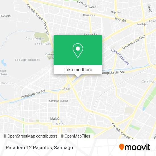 Paradero 12 Pajaritos map