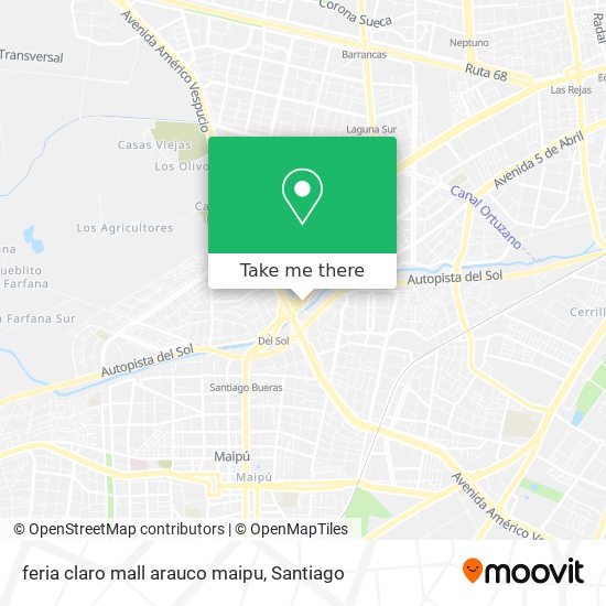 feria claro mall arauco maipu map