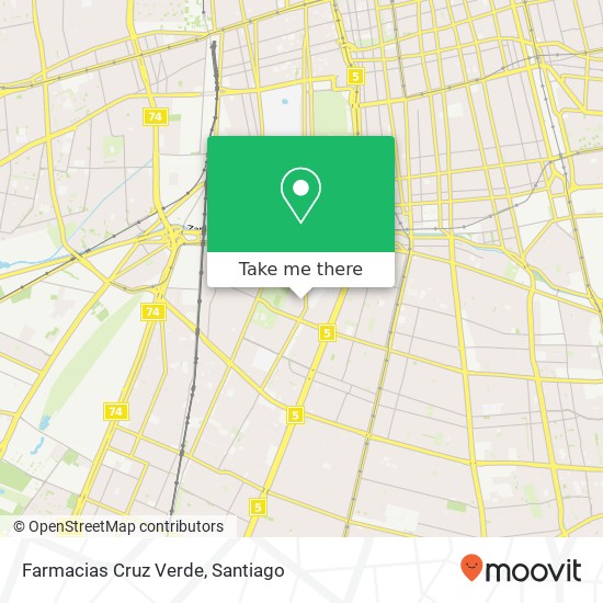 Farmacias Cruz Verde map