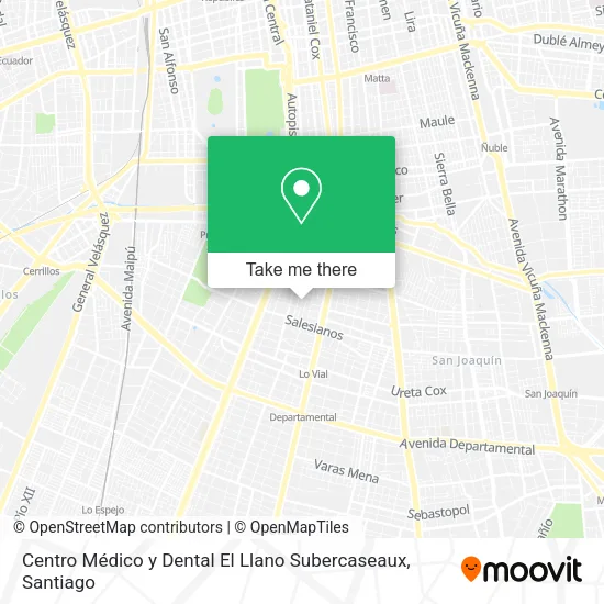 Centro Médico y Dental El Llano Subercaseaux map