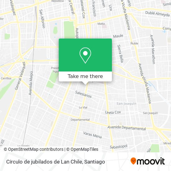 Círculo de jubilados de Lan Chile map