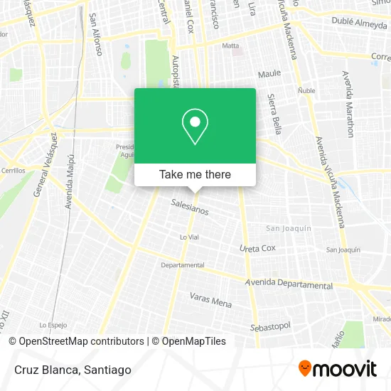Cruz Blanca map