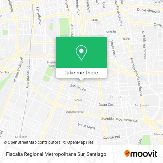 Fiscalía Regional Metropolitana Sur map