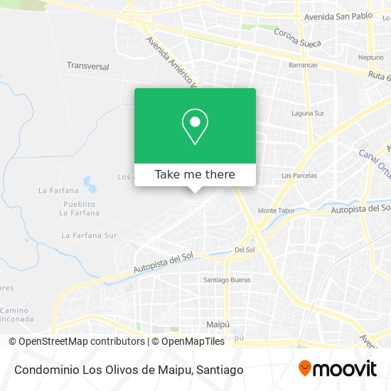 Condominio Los Olivos de Maipu map
