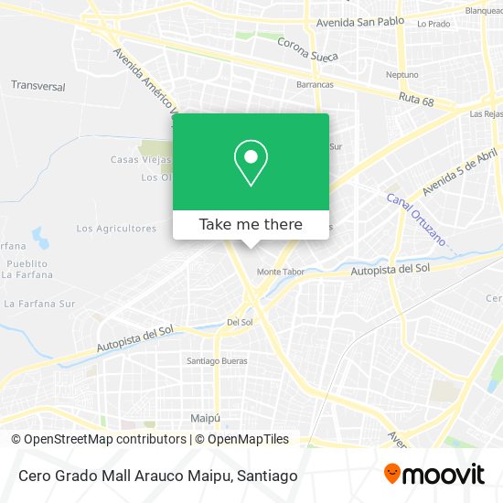 Cero Grado Mall Arauco Maipu map