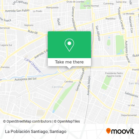 La Población Santiago map