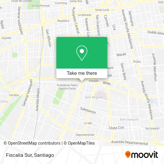 Fiscalia Sur map