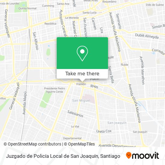 Juzgado de Policía Local de San Joaquín map