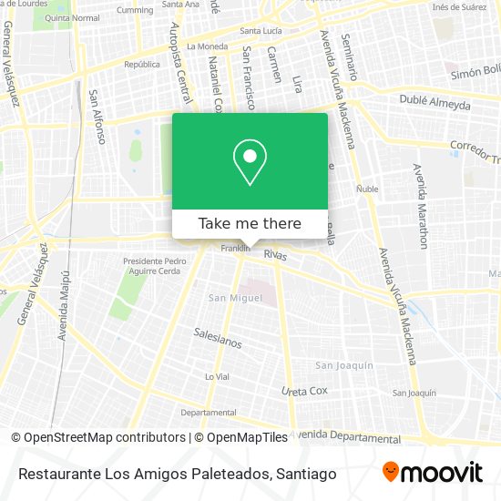 Restaurante Los Amigos Paleteados map