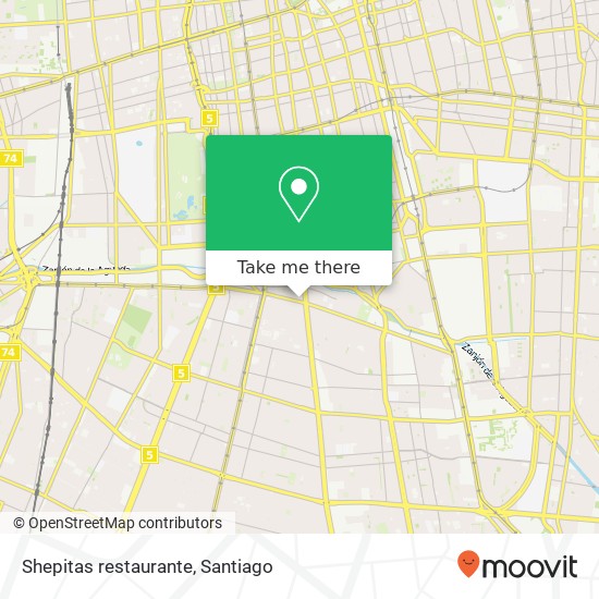 Shepitas restaurante map