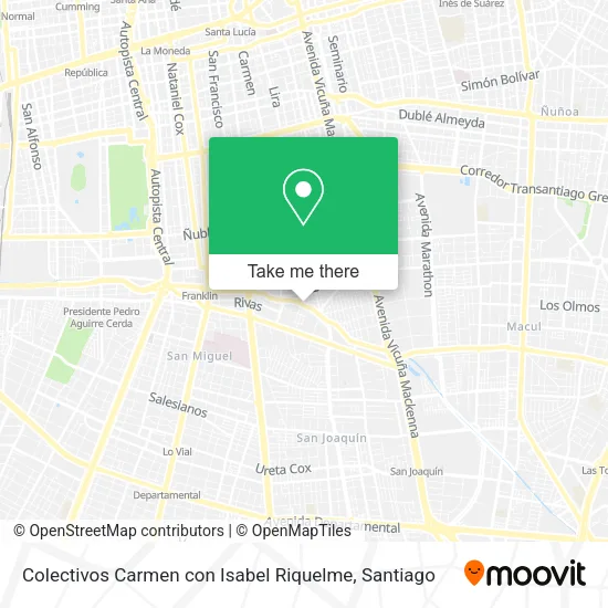 Colectivos Carmen con Isabel Riquelme map