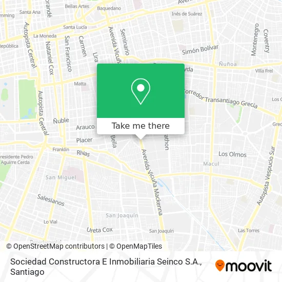 Sociedad Constructora E Inmobiliaria Seinco S.A. map