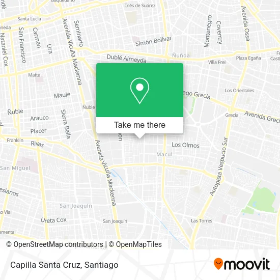 Capilla Santa Cruz map