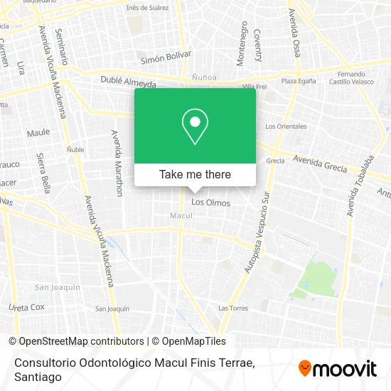 Consultorio Odontológico Macul Finis Terrae map