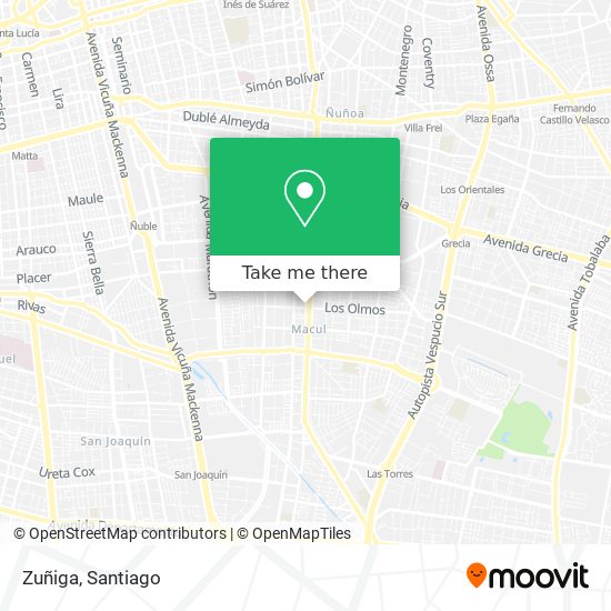 Zuñiga map