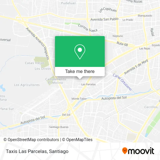 Taxis Las Parcelas map