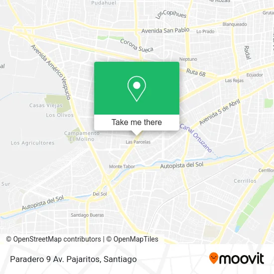 Paradero 9 Av. Pajaritos map