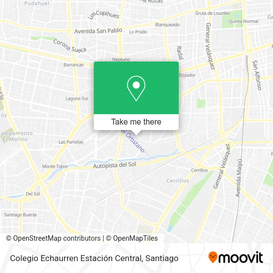 Colegio Echaurren Estación Central map