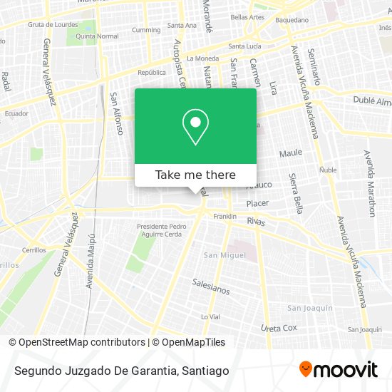 Segundo Juzgado De Garantia map