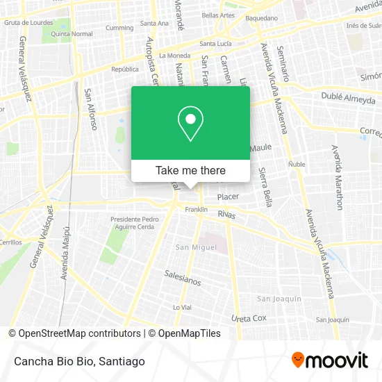 Cancha Bio Bio map