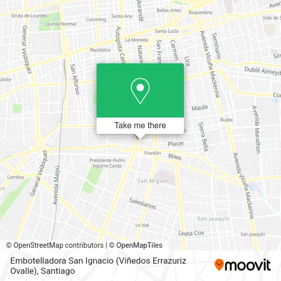 Embotelladora San Ignacio (Viñedos Errazuriz Ovalle) map