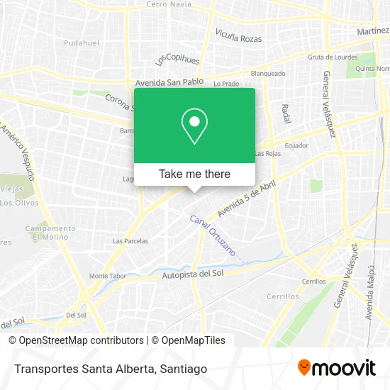 Transportes Santa Alberta map