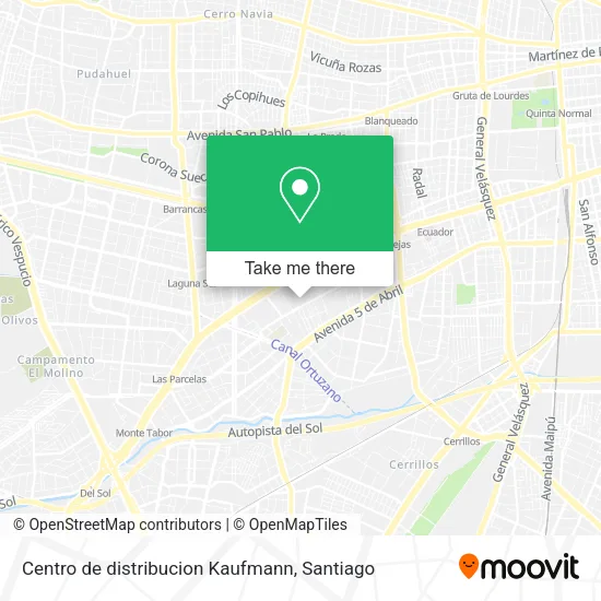 Mapa de Centro de distribucion Kaufmann