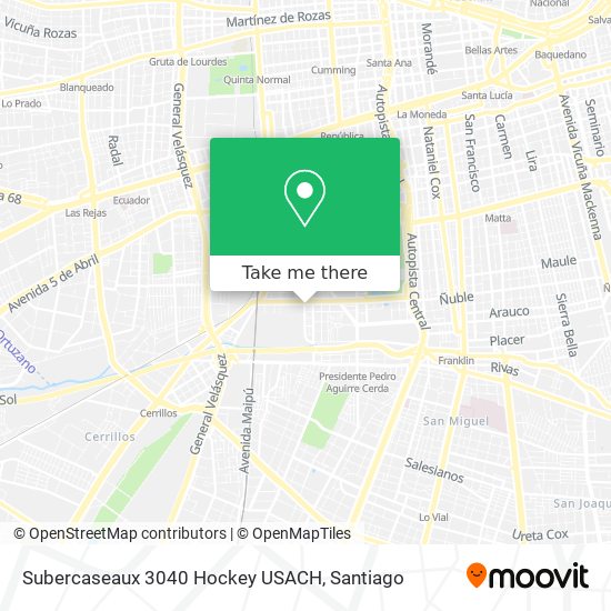 Subercaseaux 3040 Hockey USACH map