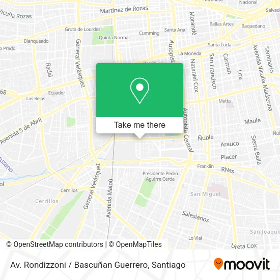 Av. Rondizzoni / Bascuñan Guerrero map