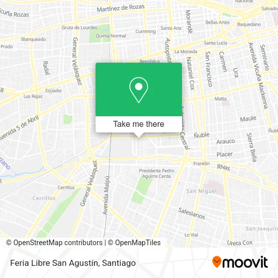 Feria Libre San Agustín map