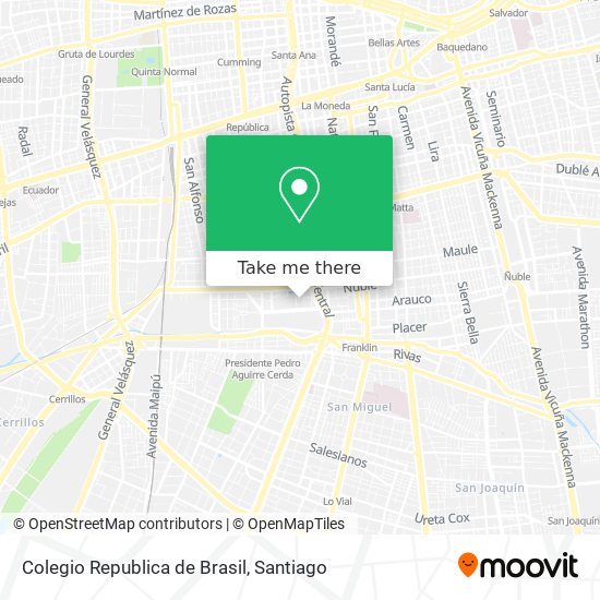 Colegio Republica de Brasil map