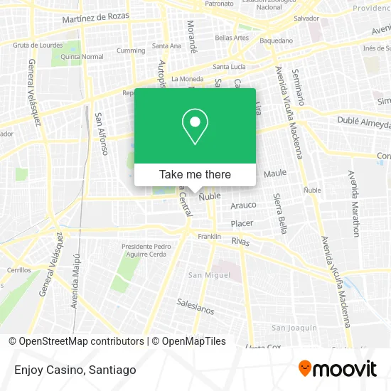 Mapa de Enjoy Casino