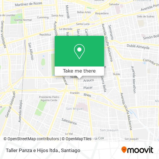 Taller Panza e Hijos ltda. map