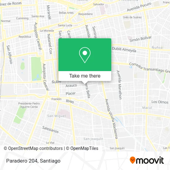 Paradero 204 map