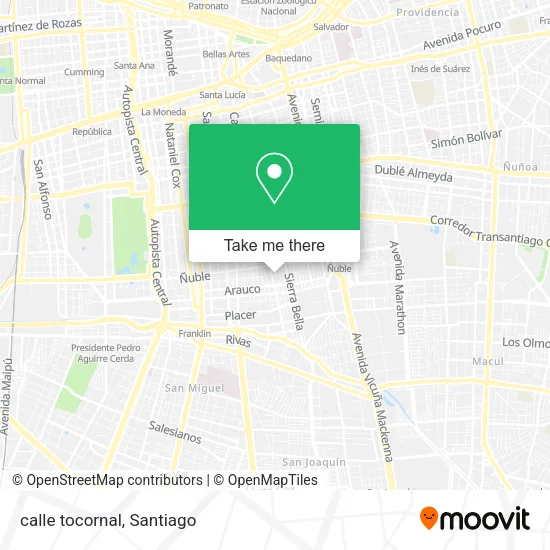 calle tocornal map