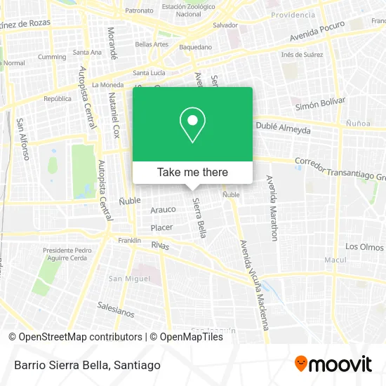 Barrio Sierra Bella map