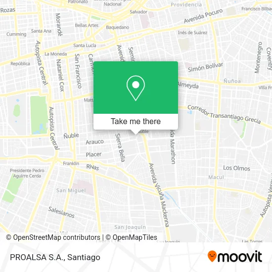 PROALSA S.A. map